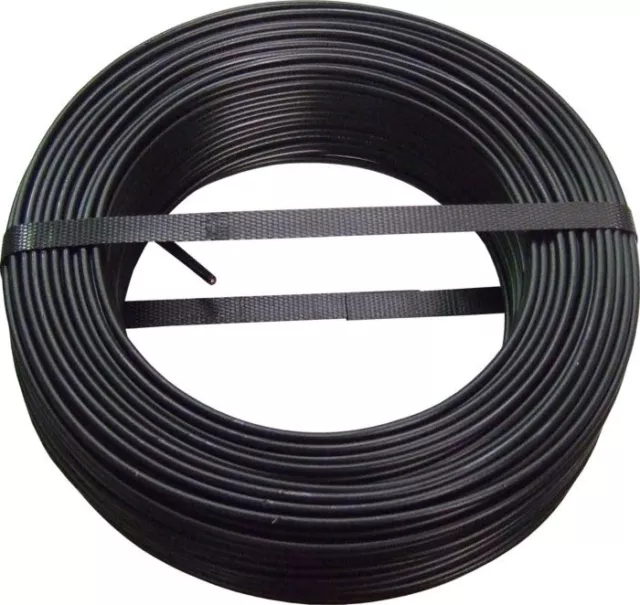 CABLE FIL ELECTRIQUE COURONNE 100 METRES HO7 V-U 1 x 1.5 mm² NOIR