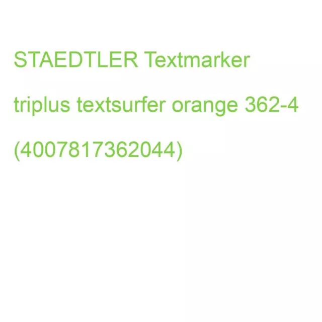 STAEDTLER Textmarker triplus textsurfer orange 362-4 (4007817362044)