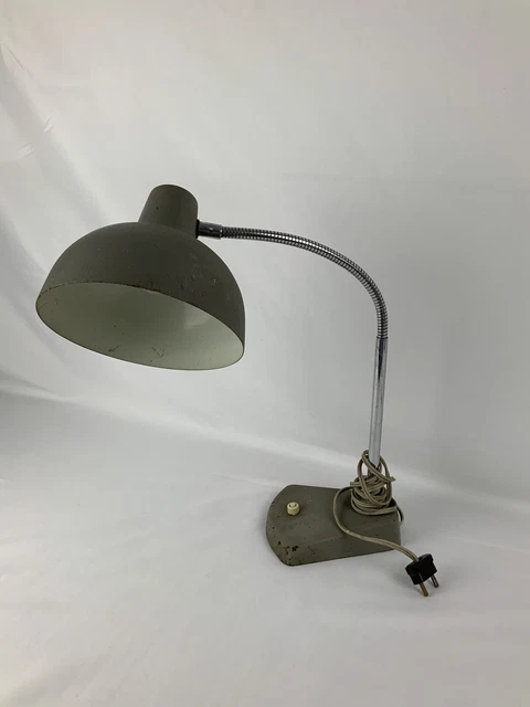 Jolie Lampe de bureau vintage articulée année 50/60/70 en métal gris Jumo ?