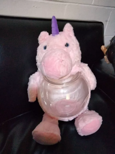 2014 Teddy Tank 14" Pink Unicorn Plush 1 Gallon Fish Bowl Aquarium As Seen On TV