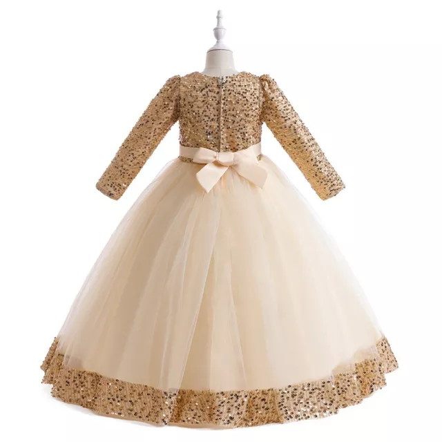 Flower Girls Kids Princess Tutu Dress Wedding Party Pageant Bridesmaid Prom Gown