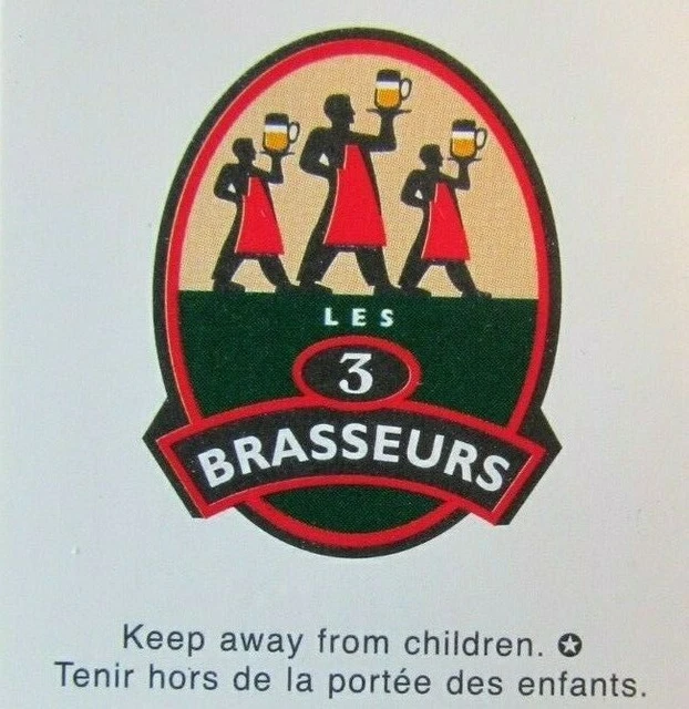 3 Brasseurs Brewery Brew Pubs Matchbook Matchcover (Montreal, Quebec) -E1