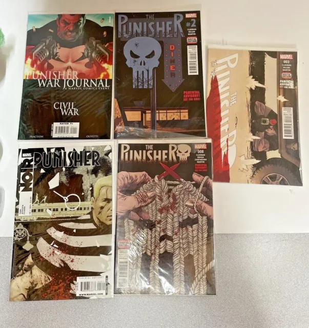 Punisher War, The Punisher, Lot of 5--#1, #2, #3, #2, #8 Marvel Comic Book