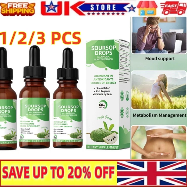 SOURSOP DROPS Natural Vegetarian Supplement for Health Pure Extract