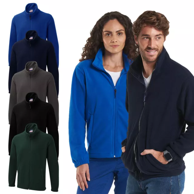 UNEEK Fleece Jacket Mens Womens Full Zip Warm Workwear Outdoor Casual Walking UK