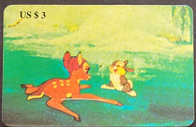 Karte Handyhülle Prepaid Calling Card-Disney Bambi Begrenzt 1000 Lampen