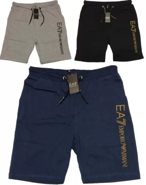 Emporio Armani Ea7 Gorgeous Premium Soft Terry Cotton Sweat Shorts