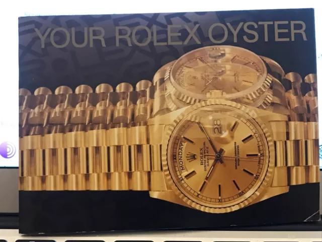 rolex 'your rolex oyster' booklet livret 579.56 USA - 75 - 3.1996 (in english)