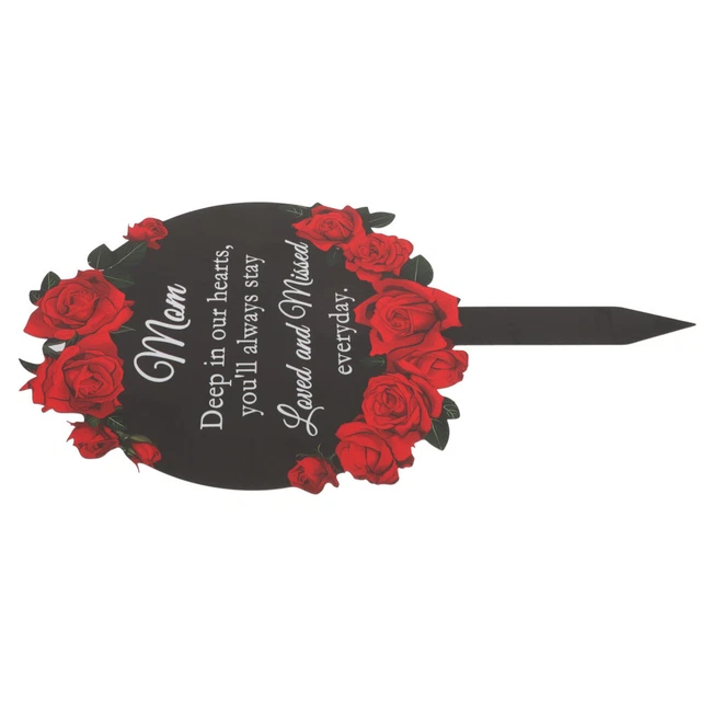 Mother Metal Memorial Cross Stake Grave Garden Yard Signs Mom Stakes