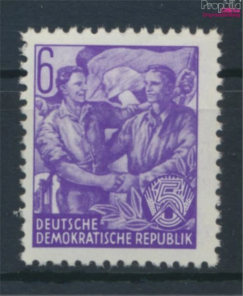 Briefmarken DDR 1953 Mi 364XI, seltenes Wasserzeichen, senkrechte Papierst(94814