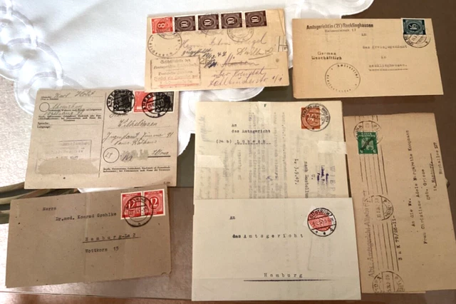 Briefe-Bedarfspost -Behörden-ab DR Dienst  1926- Besatzung 1947-auch kpl Inhalt