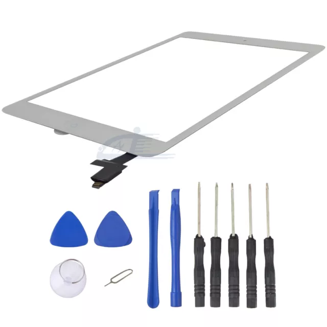 White Touch Screen Glass Digitizer & Tools for iPad Mini 1 2 A1489 A1490 A1491