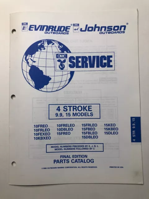 1995 OMC - 9.9, 15 HP 4 Stroke Models Parts Catalog (Evinrude - Johnson)