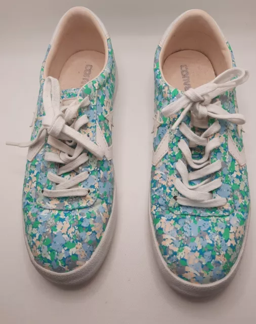 Converse Breakpoint Ox Floral Cyan Blue White Womens Shoes Sneakers Size 8