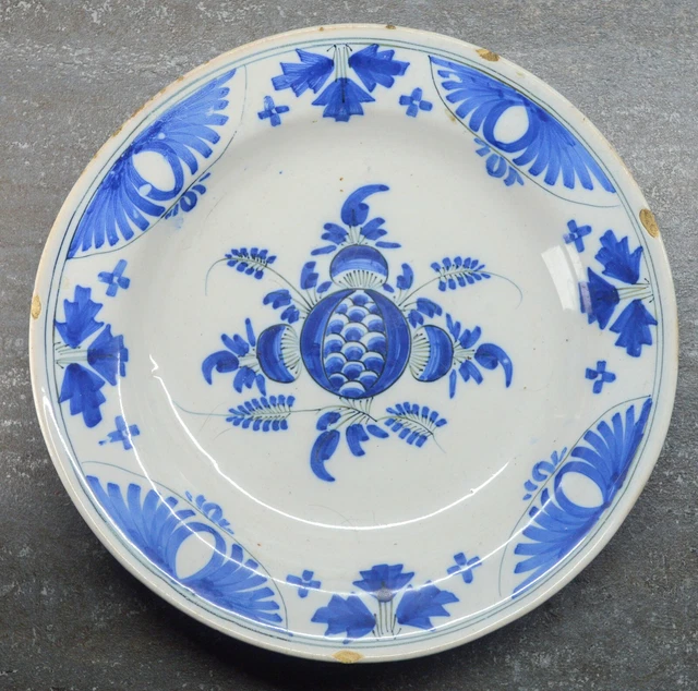 CHINA Chinese Porcelain PAINTED Plate DISH BLUE FAIENCE CERAMIC