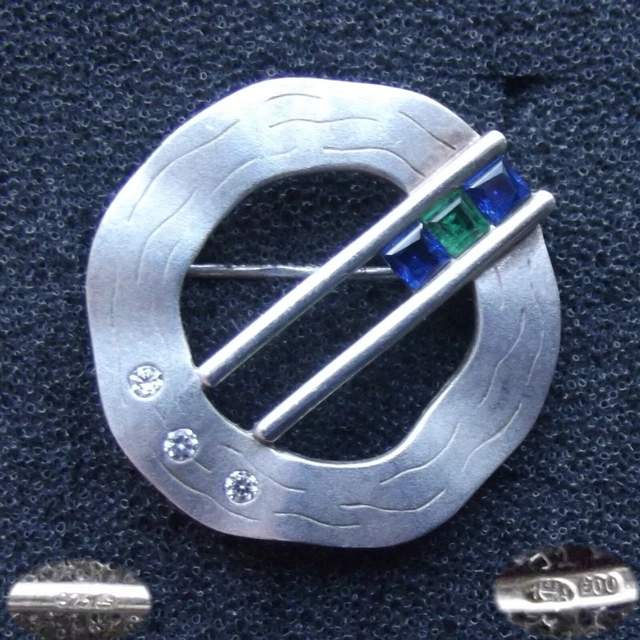 Broche Vintage En Argent Sterling - Signée Franz SCHEURLE - Superbe État