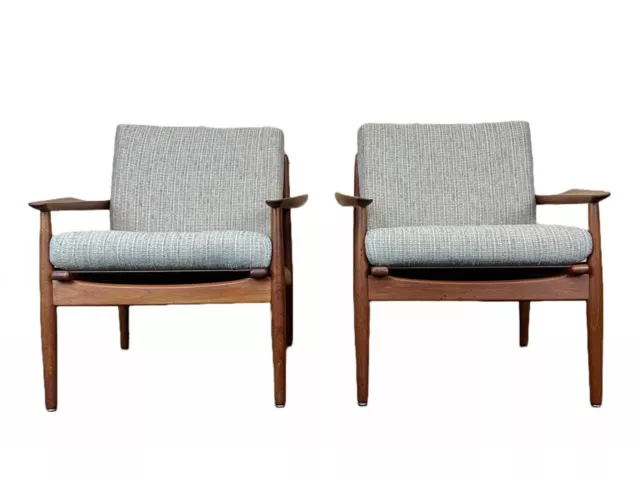 2x 60er 70er Jahre Teak Sessel Easy Chair Svend Aage Eriksen für Glostrup Design