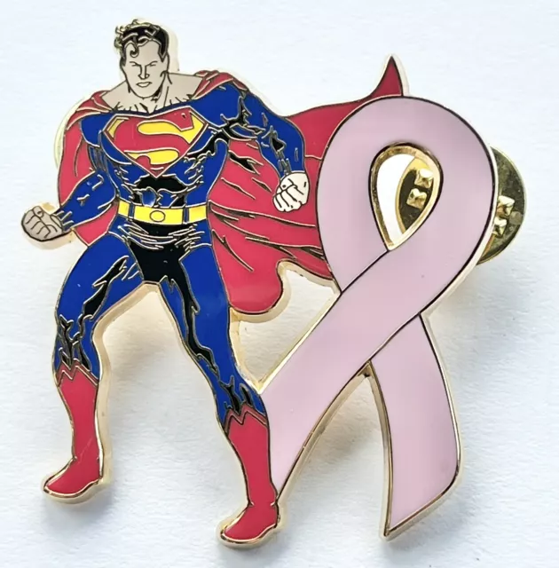 Superman Breast Cancer Pink Ribbon Limited Edition Pin October