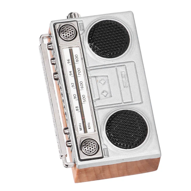 SMO 1:12 Scale Dollhouse Radio Children Simulated Miniature Retro Radio Model To