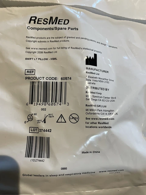 3 ResMed Swift LT Nasal Pillow XSML 60574 In Original Package - Brand New