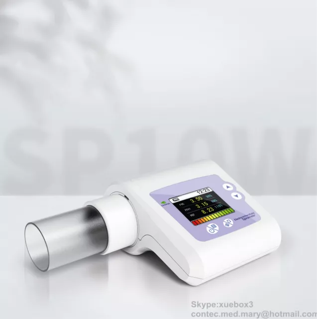 CONTEC Spirometer SP10 Handheld Lung Vital Signs FEV FVC Peak Flow Meter, PC SW