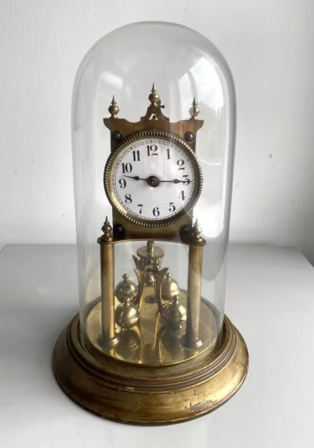 Antique Early 20th Century 400 Day Anniversary Torsion Clock For Repair