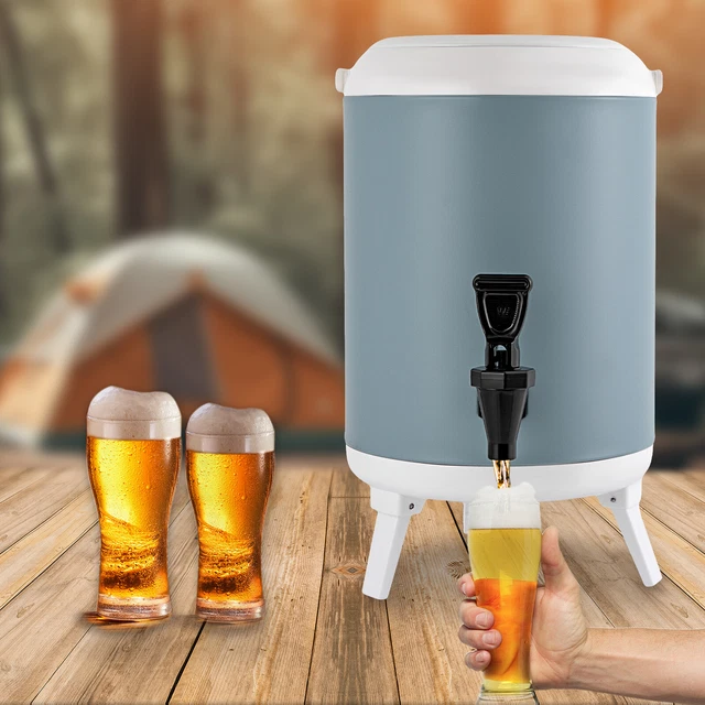 1.9 Gallon Blue Insulated Coffee Tea Hot Cold Catering Beverage Drink Dispenser