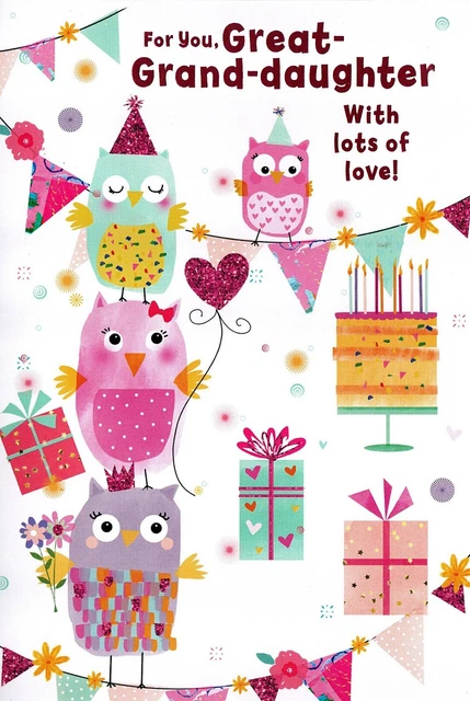Biglietto Auguri Compleanno UK Greetings Per Pronipote Con Palloncini E Farfalle E Dettagli Oro - 5