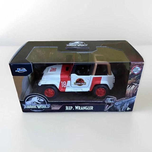 Jouet Jada Hollywood Rides - Jeep Wrangler Jurassic World 1:32 Beige - Diecast Avec Pneus Caoutchouc