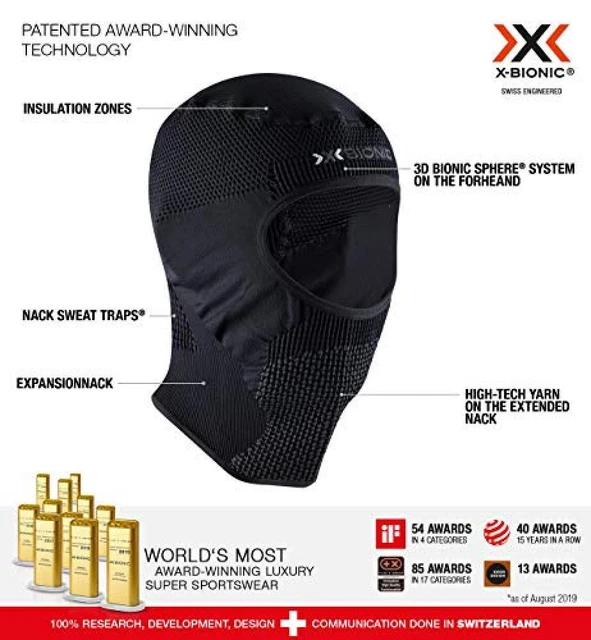 (TG. S) X-Bionic Stormcap Face 4.0, Mask Unisex – Adulto, Black/Charcoal, S -