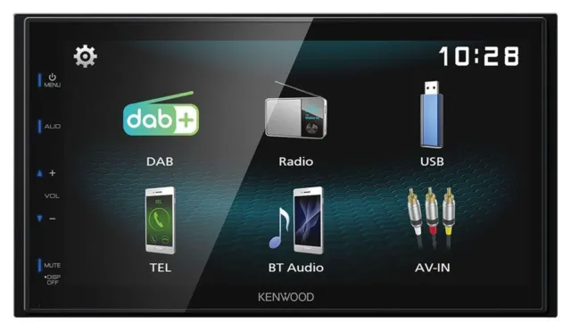 Kenwood DMX125DAB Doppel-DIN MP3-Autoradio Touchscreen DAB Bluetooth USB iPod AU