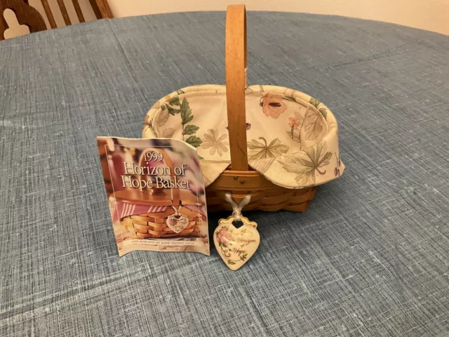 Vintage Longaberger Horizon of Hope Basket 1999 American Cancer Society