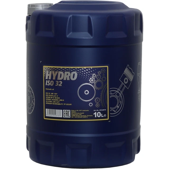 10 Litro Originale Mannol Olio Idraulico Hydro Iso 32 Idraulico Fluido