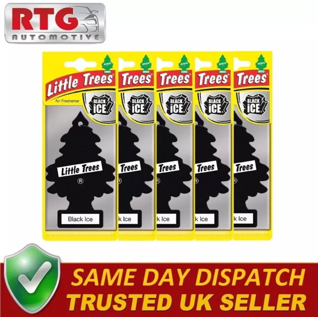 5x Magic Little Tree Air Freshener Black Ice Scent Fragrance