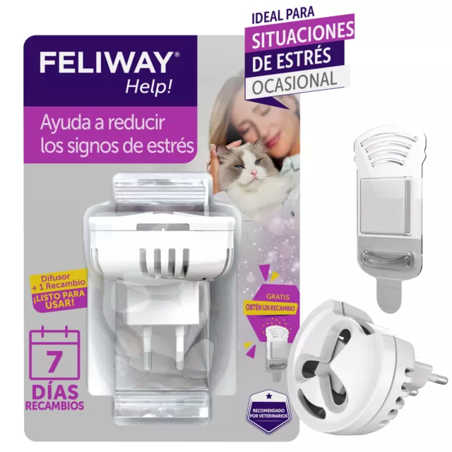 FELIWAY Help! Difusor + Recambio 7 días - Ideal para estrés ocasional en gatos