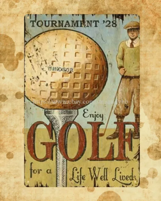 dads garage signs golf tournament metal tin sign