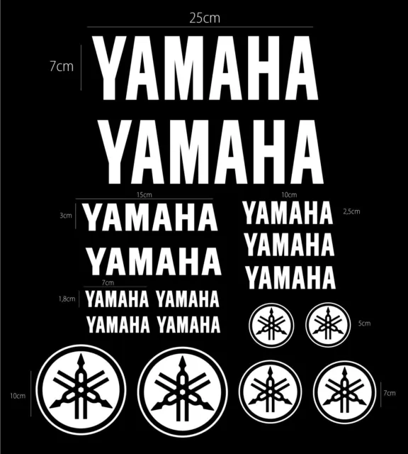 FE kit 17 yamaha moto STICKERS DECALS LOGO set aufkleber adesivi WHITE /894