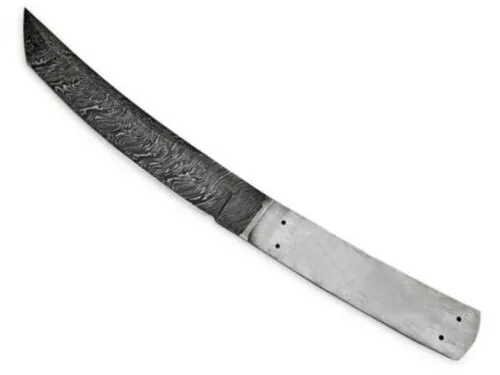 Handmade Damascus steel hunting tanto blade knife blank blade 2