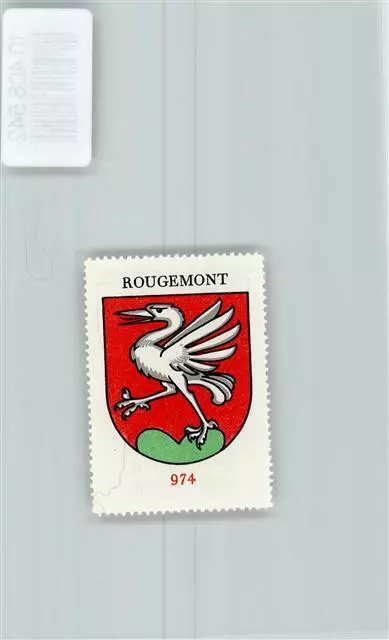 10408542 - Rougemont Vignette Wappen Kaffee Hag ca 1920-1940 Kranich Waadt /