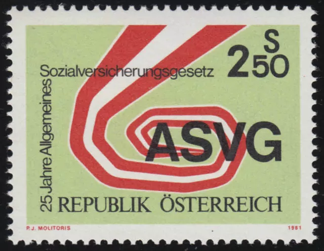 1664 25 Jahre Allgemeines Sozialversicherungsgesetz, Symbolik, 2.50 S, **