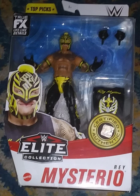 Mattel WWE Figurine Articulée Élite Rey Mysterio avec accessoires, à