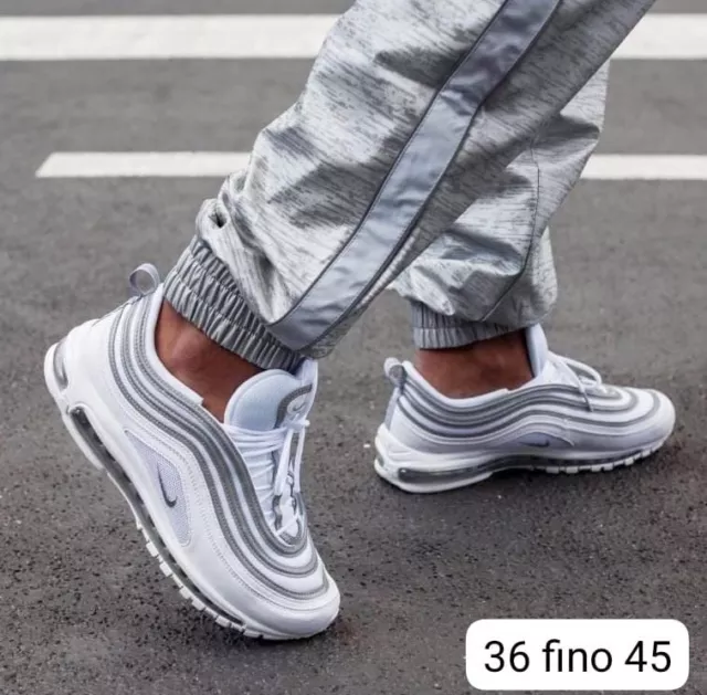 Nike Air Max 97 White/Grey Scarpe Uomo/Donna da Ginnastica