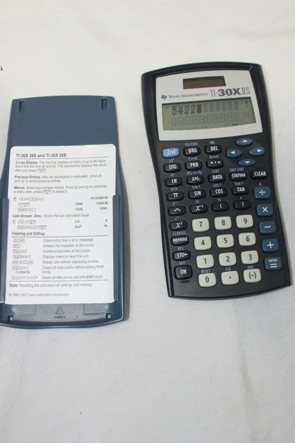 TEXAS INSTRUMENTS TI-30X IIS Scientific 2 Line Display Calculator w ...