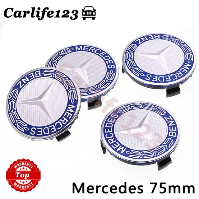 4pcs for Mercedes Benz w204 w211 Wheel Center Hub Caps 75mm Car Tire Rim Cap