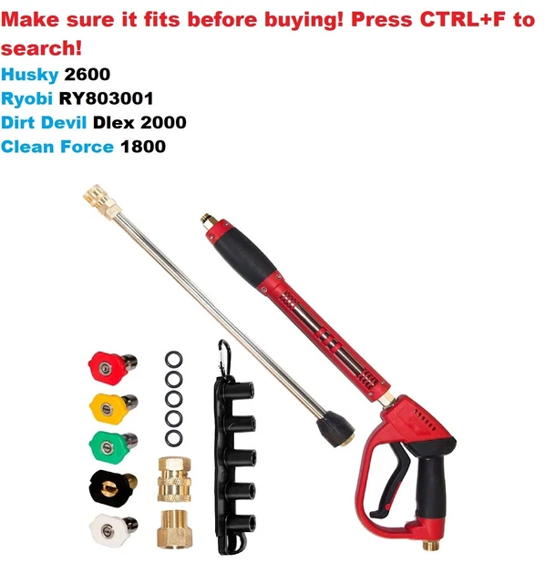M22 Fittings, Pressure Washer Gun, Red High Power Washer Gun