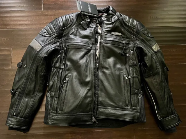 HARLEY DAVIDSON FXRG Switchback 4 Season Leather Jacket Mens Size L ...
