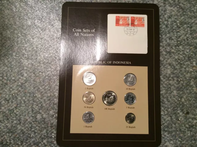 Franklin Mint coin sets of all nations card Republic of Indonesia new