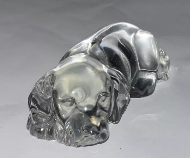 Princes House Crystal Glass Dog Figurine Paperweight No Scratches