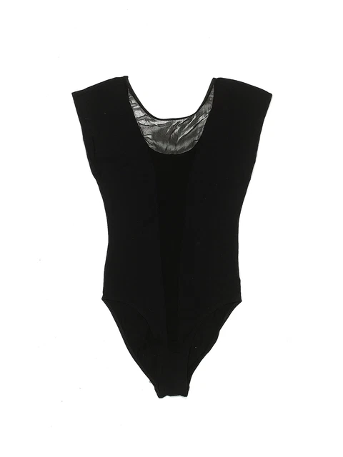 American Apparel Women Black Bodysuit S