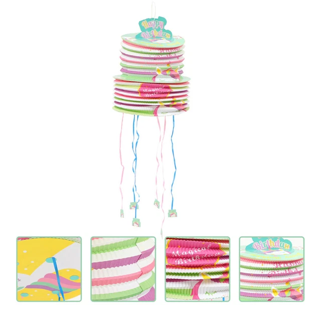 Pinata Unicorno Pieghevole Per Feste - Con Bacchetta, Benda E Adesivi, Ideale Per Compleanni - Foto 9